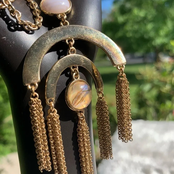 Gold Long Chain Necklace - Picture 6 of 7